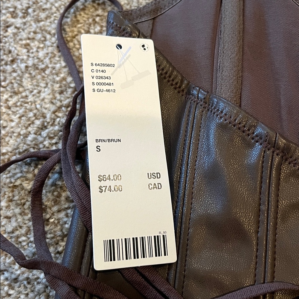 Urban outfitters Brown Leather Corset Top - Picture 6 of 6